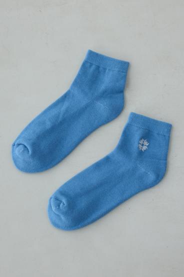 ワンポイント刺繍アンクルソックス