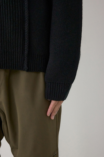 編地ミックスニットトップス 詳細画像