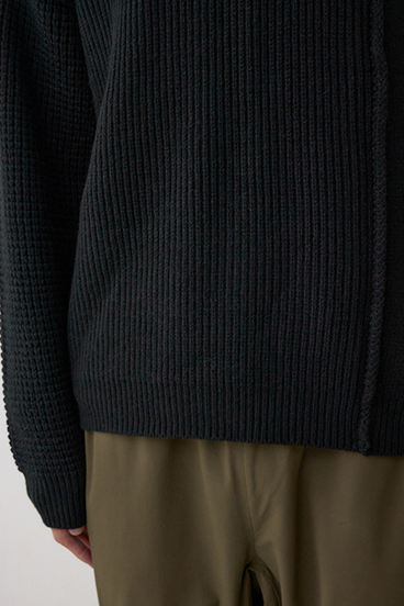 編地ミックスニットトップス 詳細画像