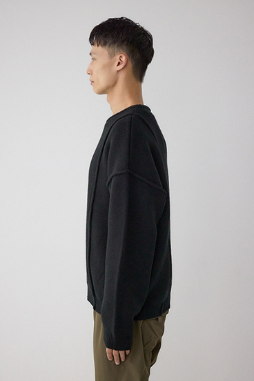 編地ミックスニットトップス 詳細画像