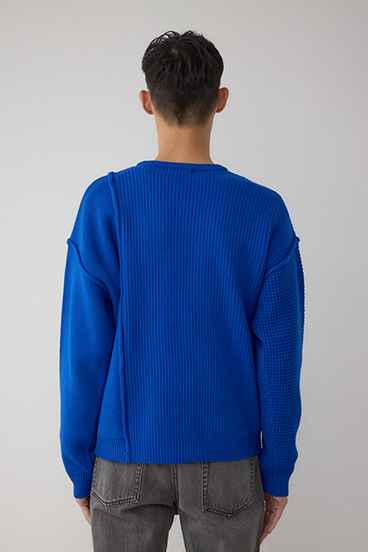 編地ミックスニットトップス 詳細画像