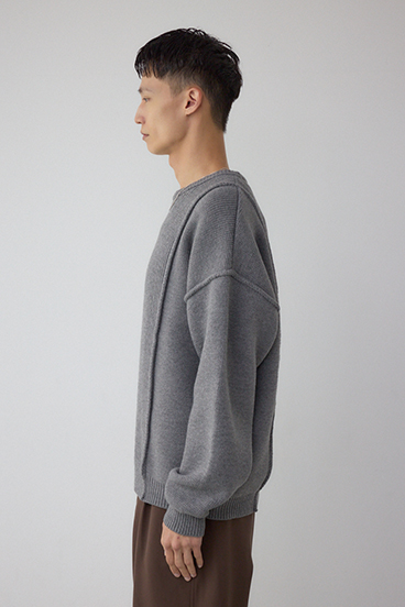 編地ミックスニットトップス 詳細画像