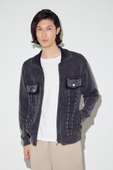 ヴィンテージウォッシュニットカーディガン