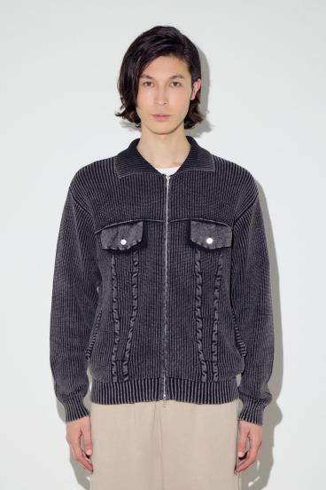 ヴィンテージウォッシュニットカーディガン 詳細画像