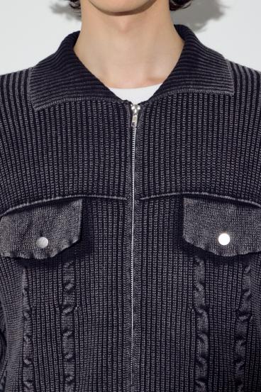 ヴィンテージウォッシュニットカーディガン 詳細画像