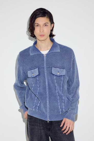 ヴィンテージウォッシュニットカーディガン 詳細画像