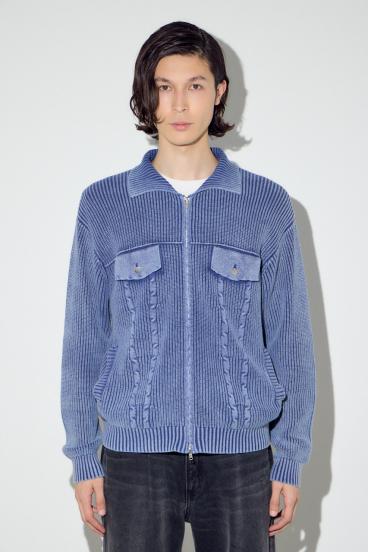 ヴィンテージウォッシュニットカーディガン 詳細画像