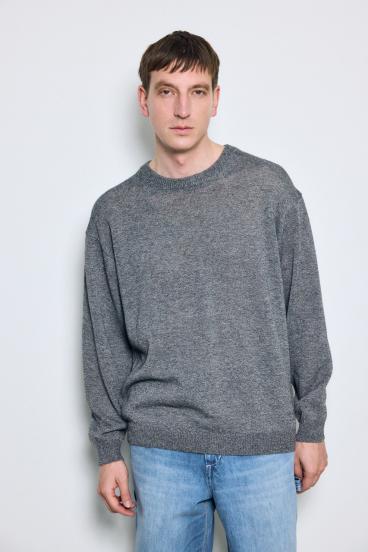 【SS先行アイテム】リネンミックスニットトップス 詳細画像