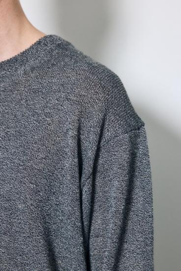 【SS先行アイテム】リネンミックスニットトップス 詳細画像