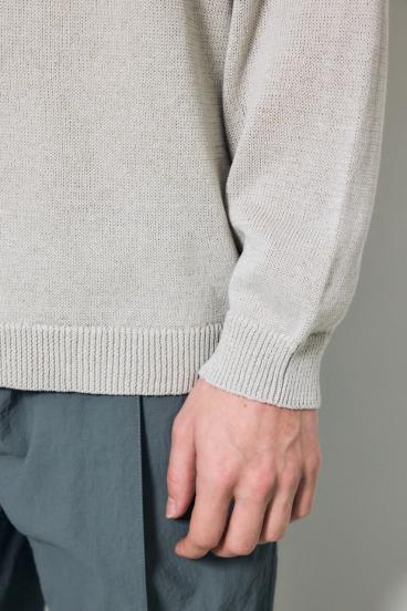 【SS先行アイテム】リネンミックスニットトップス 詳細画像