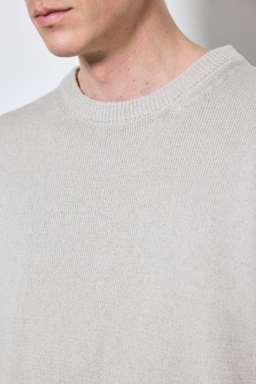 【SS先行アイテム】リネンミックスニットトップス 詳細画像