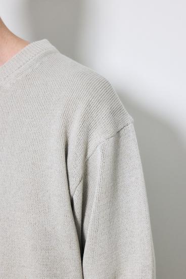 【SS先行アイテム】リネンミックスニットトップス 詳細画像