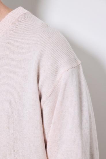 【SS先行アイテム】リネンミックスニットトップス 詳細画像