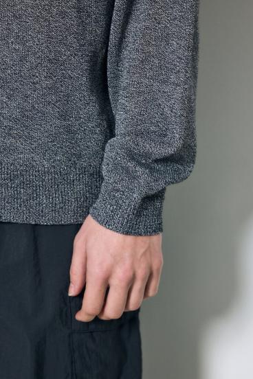 【SS先行アイテム】リネンミックススキッパーポロシャツ 詳細画像