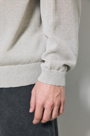 【SS先行アイテム】リネンミックススキッパーポロシャツ 詳細画像