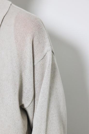 【SS先行アイテム】リネンミックススキッパーポロシャツ 詳細画像