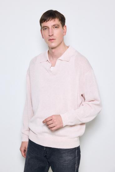 【SS先行アイテム】リネンミックススキッパーポロシャツ 詳細画像