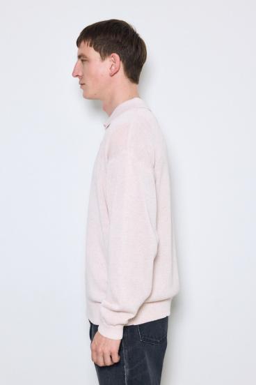 【SS先行アイテム】リネンミックススキッパーポロシャツ 詳細画像