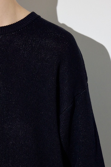 【SS先行アイテム】裏配色リネンミックスニットトップス 詳細画像