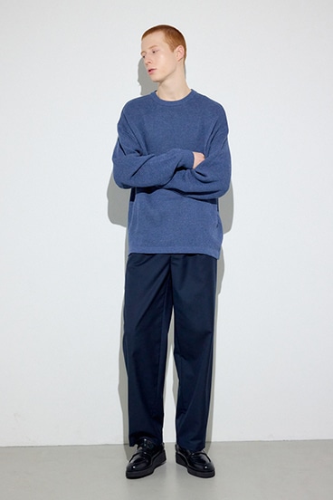 【SS先行アイテム】裏配色リネンミックスニットトップス