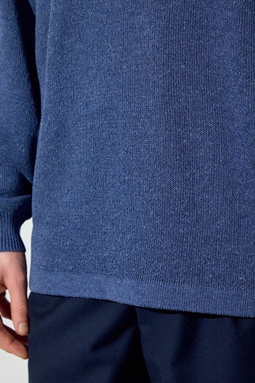 【SS先行アイテム】裏配色リネンミックスニットトップス 詳細画像