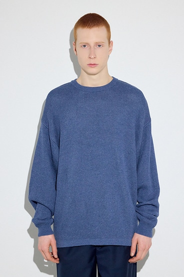 【SS先行アイテム】裏配色リネンミックスニットトップス 詳細画像