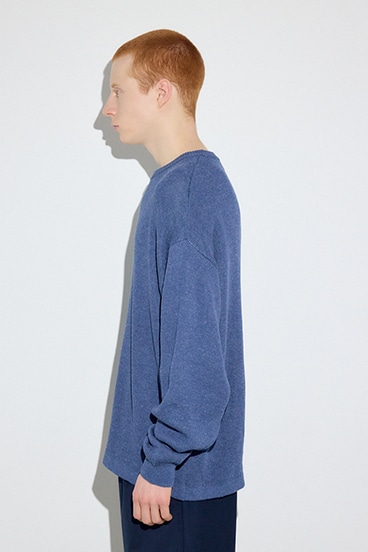 【SS先行アイテム】裏配色リネンミックスニットトップス 詳細画像