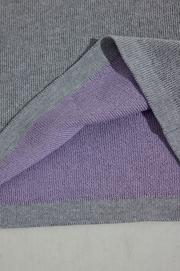 【SS先行アイテム】裏配色リネンミックスニットトップス 詳細画像