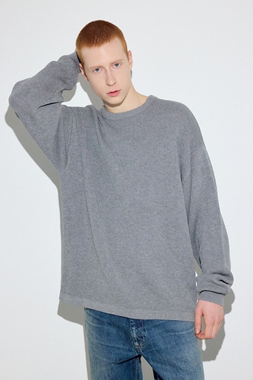 【SS先行アイテム】裏配色リネンミックスニットトップス