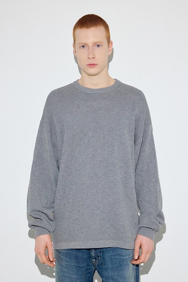 【SS先行アイテム】裏配色リネンミックスニットトップス 詳細画像