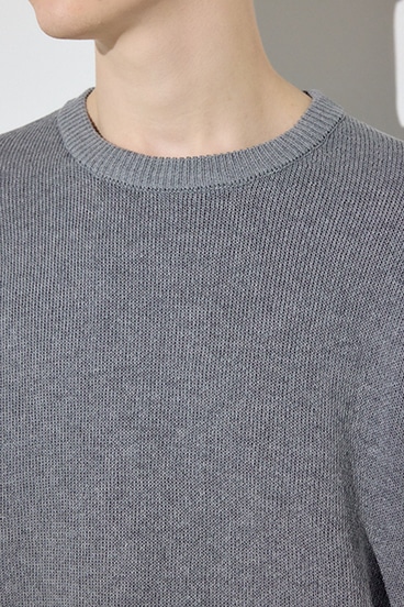 【SS先行アイテム】裏配色リネンミックスニットトップス 詳細画像