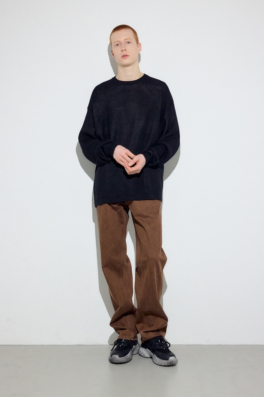 ニット トップス SS先行アイテム】裏配色リネンミックスニットトップス｜MEN｜251JSB70