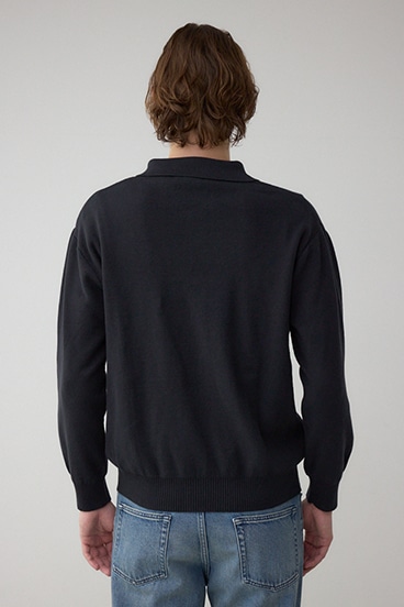 ジップアップ襟付きニットカーディガン 詳細画像