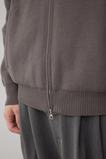 ジップアップ襟付きニットカーディガン 詳細画像