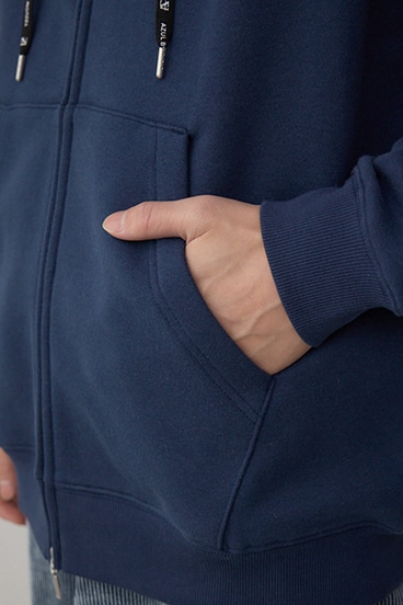 裏起毛ジップアップパーカー 詳細画像