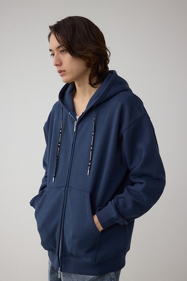 裏起毛ジップアップパーカー 詳細画像