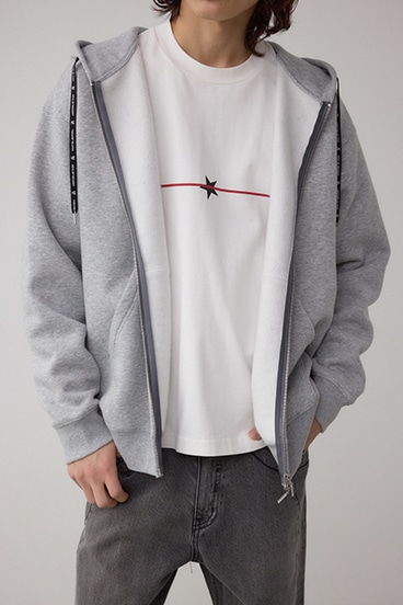 裏起毛ジップアップパーカー