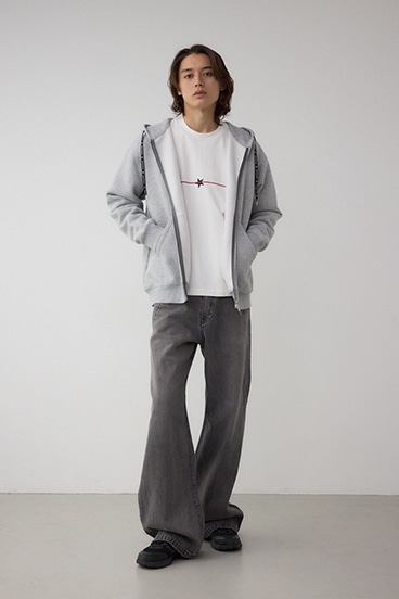 裏起毛ジップアップパーカー 詳細画像