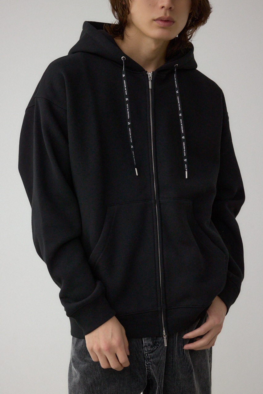 裏起毛ジップアップパーカー