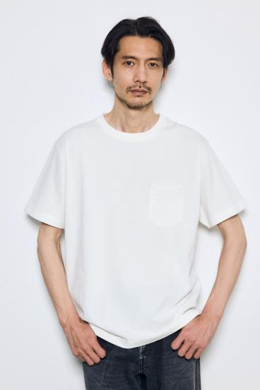 引き揃え天竺ポケットTシャツ