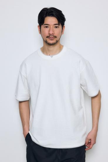 デジタルボーダーフェイクレイヤードトップス