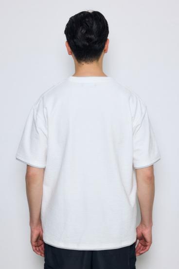 デジタルボーダーフェイクレイヤードトップス 詳細画像