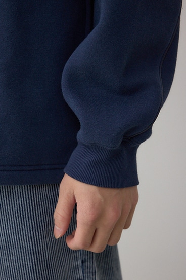 裏起毛パイピングデザイントップス 詳細画像