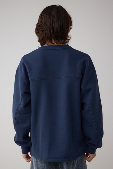 裏起毛パイピングデザイントップス 詳細画像