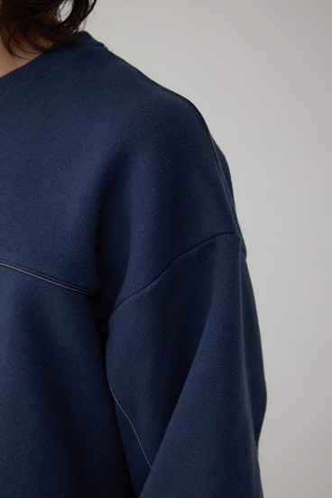 裏起毛パイピングデザイントップス 詳細画像