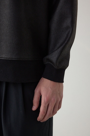 フェイクスエード切り替えトップス 詳細画像