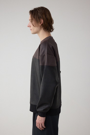 フェイクスエード切り替えトップス 詳細画像