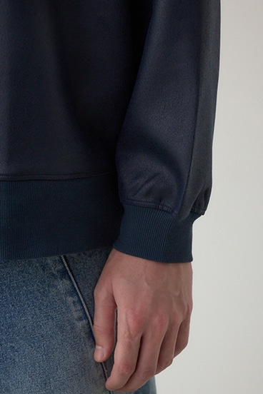 フェイクスエード切り替えトップス 詳細画像