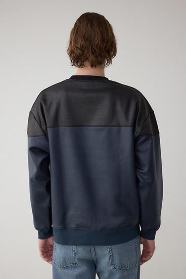 フェイクスエード切り替えトップス 詳細画像