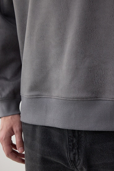 フェイクスエード切り替えトップス 詳細画像